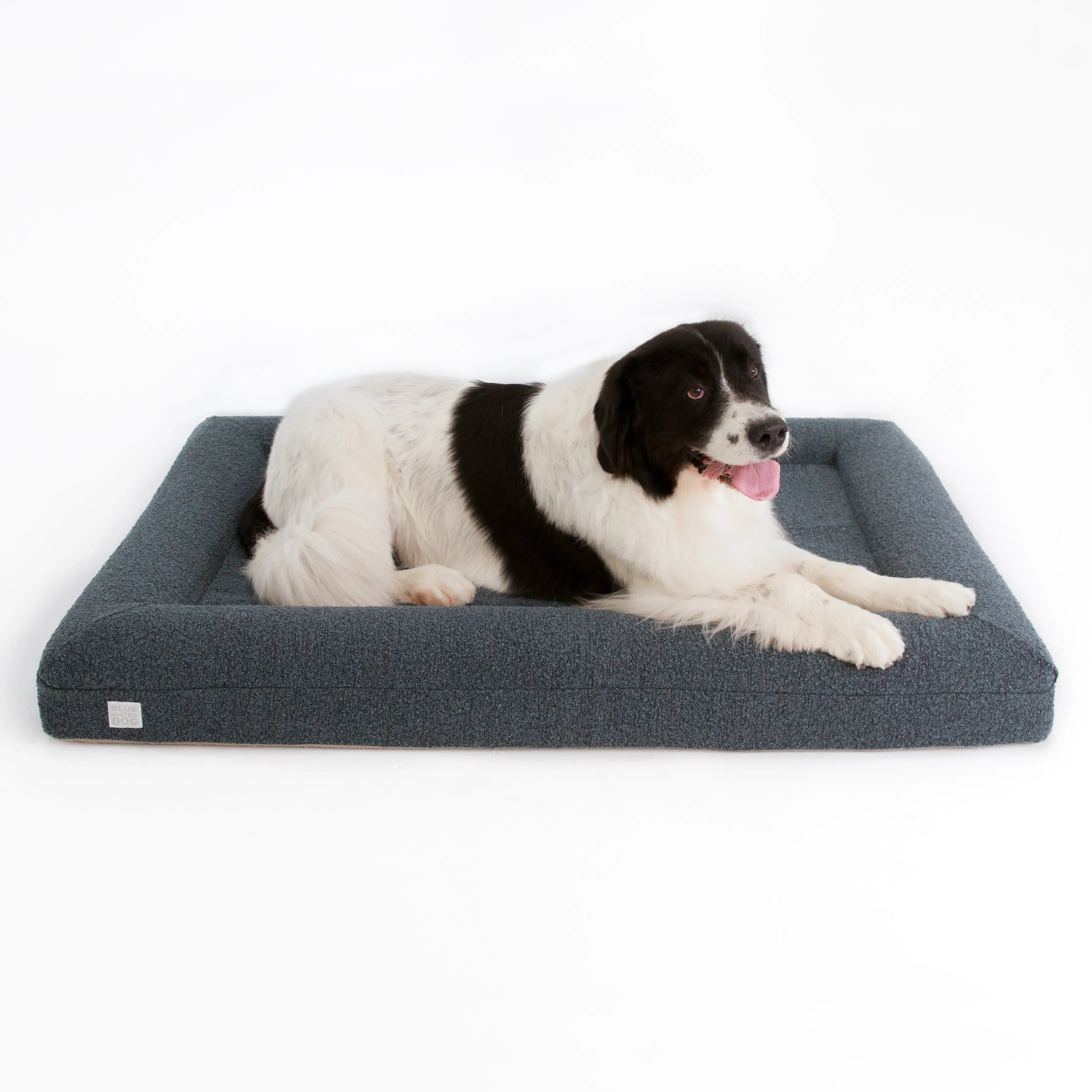 Extra Large Luxury Bouclé Orthopedic Bluewater Dog Bed (Ocean Blue)