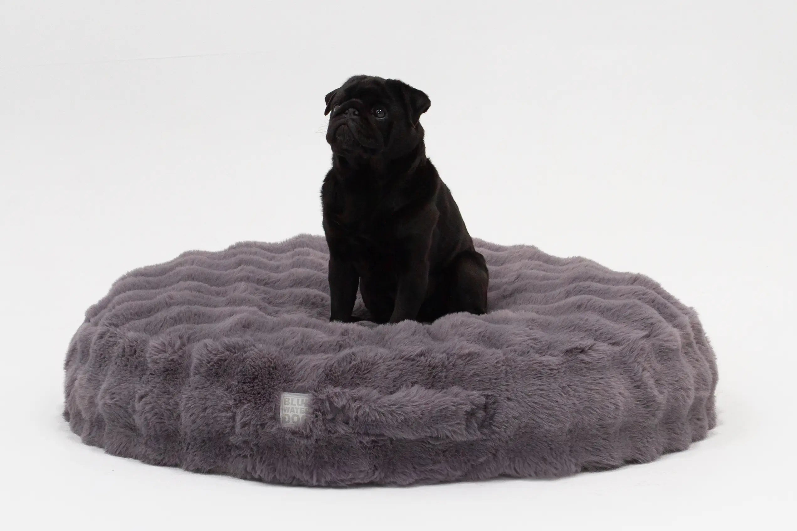 Snoozy Bed Calming Faux Fur Cover (Stormy Gray)